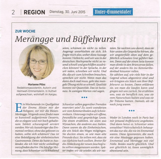 2015-6-30 Merängge und Büffelwurst