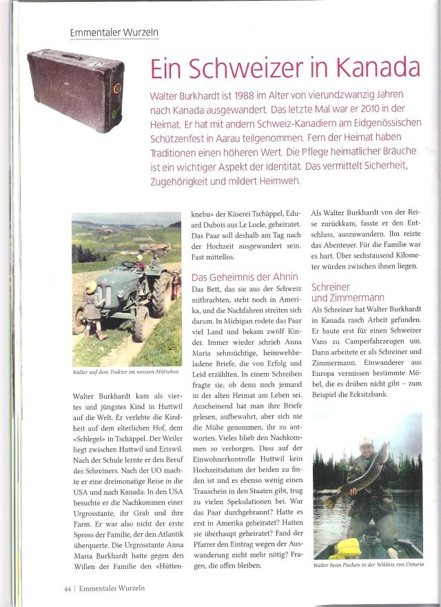 Ein Schweizer in Kanada Seite 1